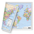 USA and Americas-Centered World Desk Map (13" x 18"), 2-Sided, Laminated by Lighthouse Geographics