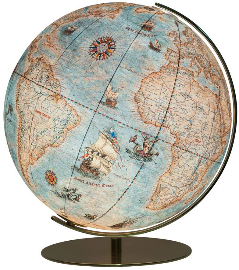 Columbus Dresden Illuminated Globe - 16 Inch