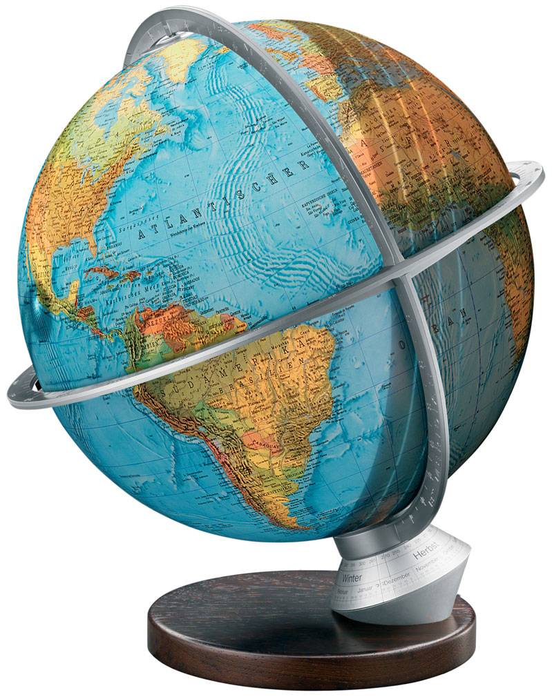 Columbus Marco Polo Illuminated Globe - 13 Inch - Wood Base