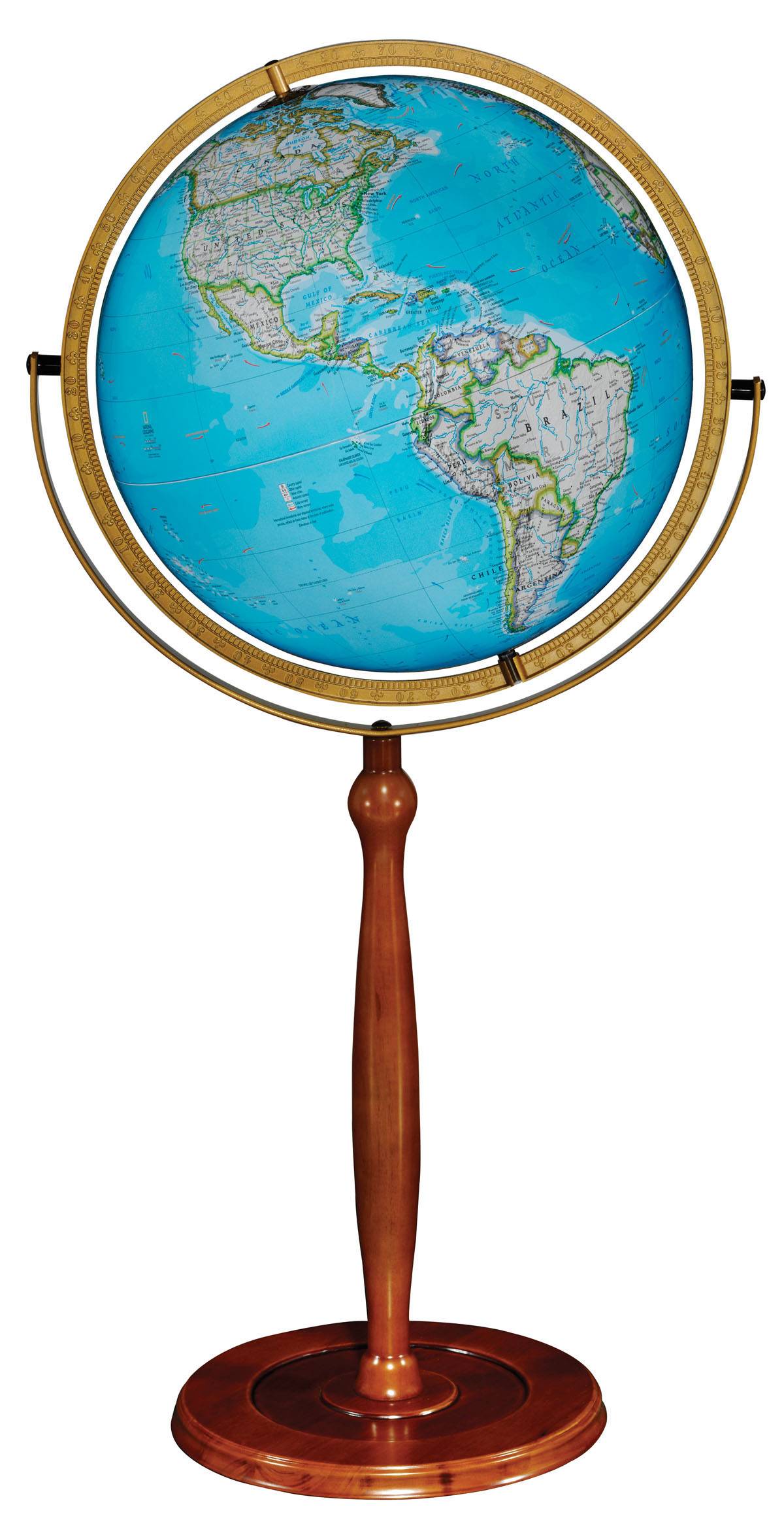 National Geographic Chamberlin Illuminated Floor Globe - 16 Inch