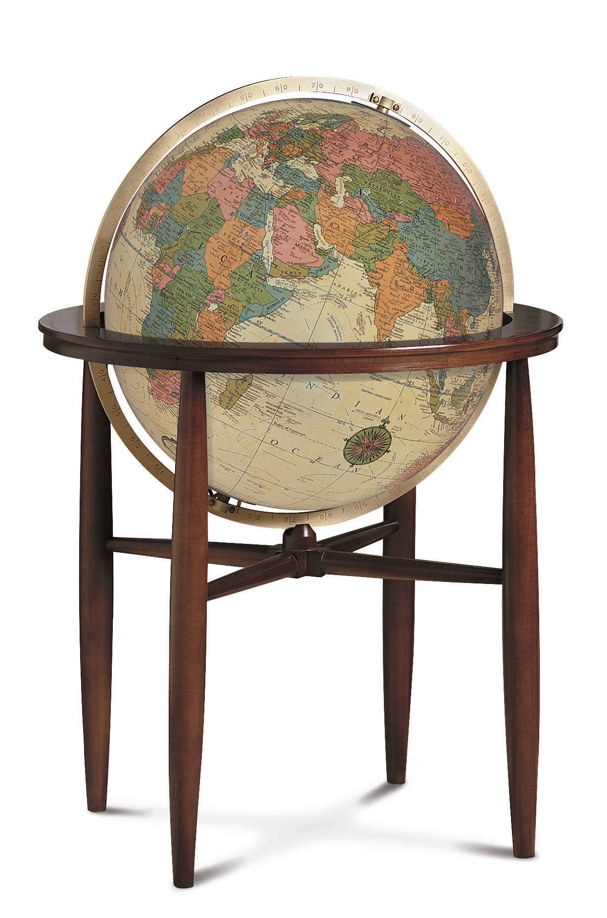 Replogle Finley Illuminated Floor Globe - Antique Ocean - 20 Inch