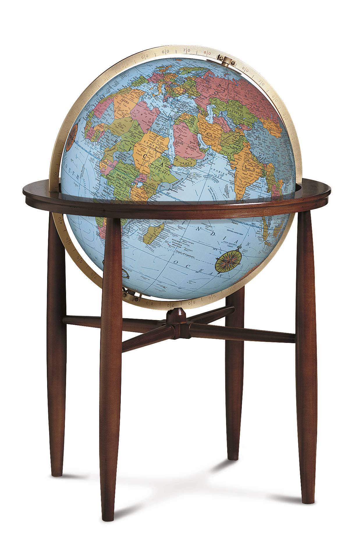 Replogle Finley Illuminated Floor Globe - Blue Ocean - 20 Inch