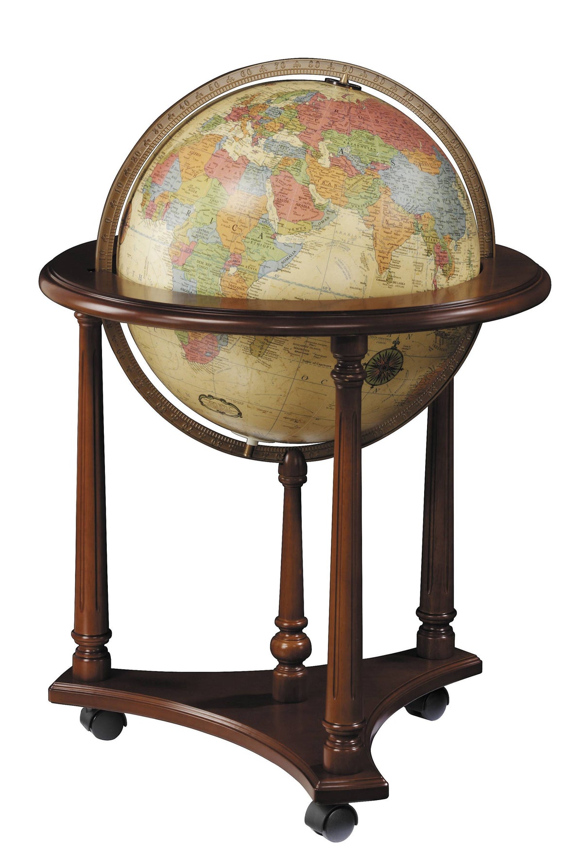 Replogle Lafayette Illuminated Floor Globe - Antique Ocean - 16 Inch