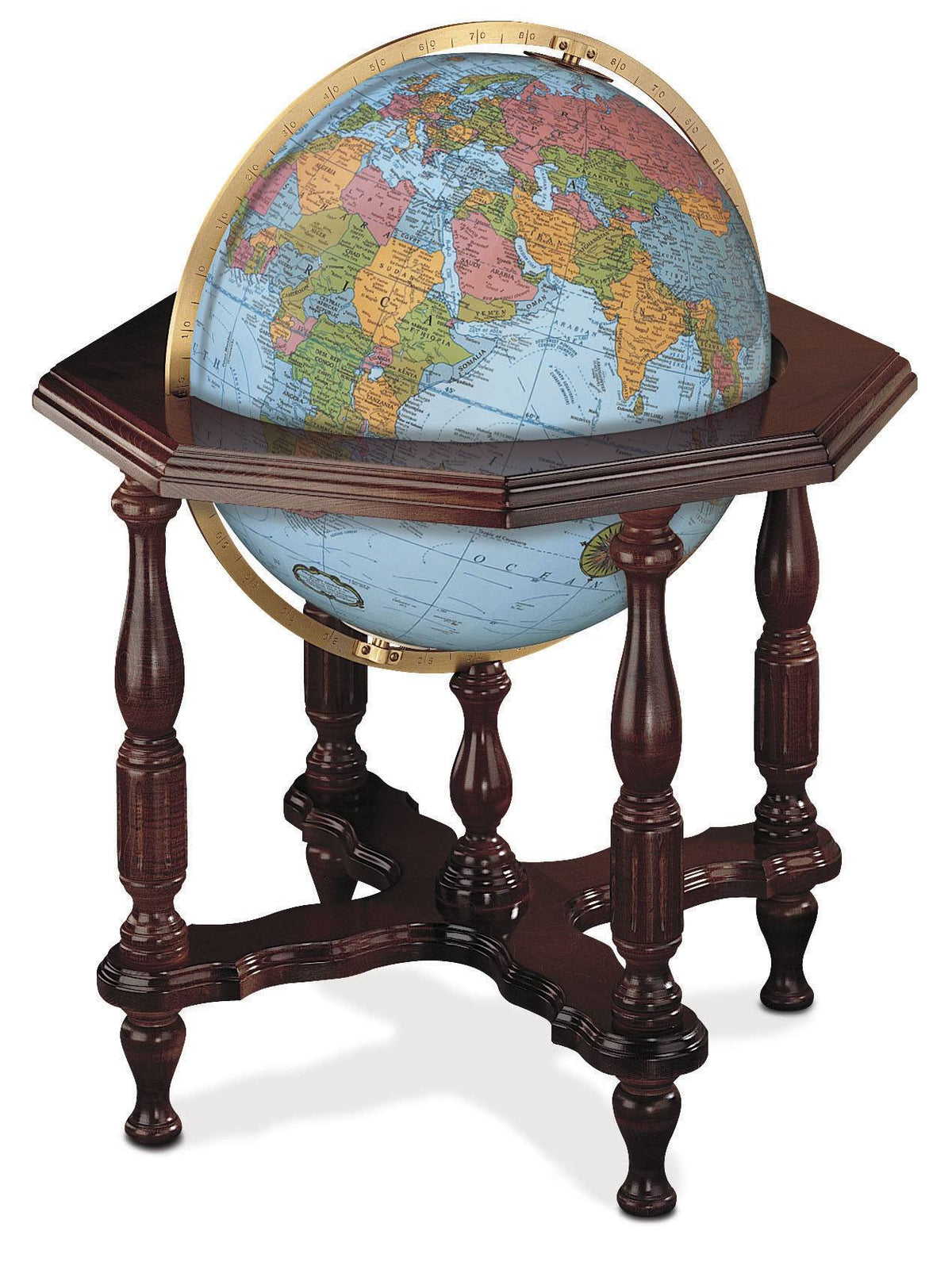 Replogle Statesman Illuminated Floor Globe - Blue Ocean - 20 Inch