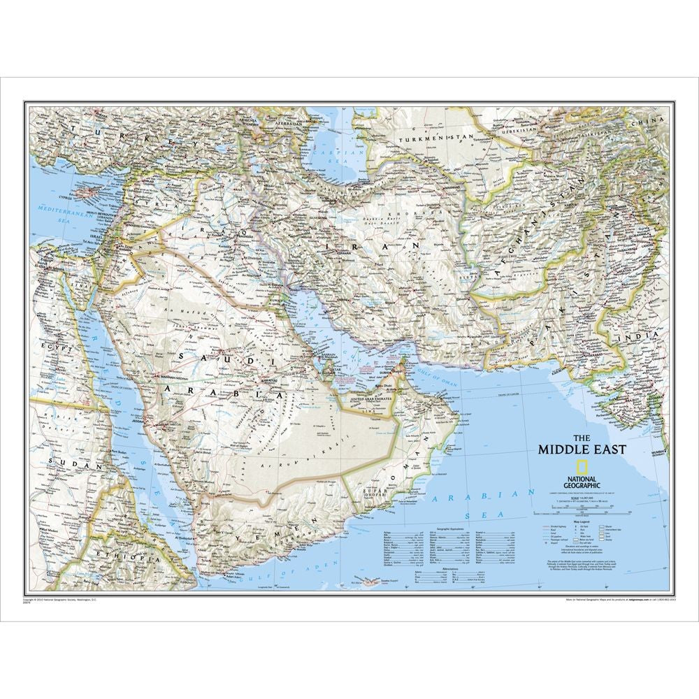 Middle East Classic Map - Standard Paper