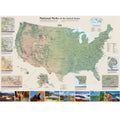 National Parks of the United States Map - Laminated