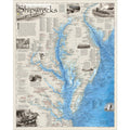 Shipwrecks of Delmarva Map - Laminated