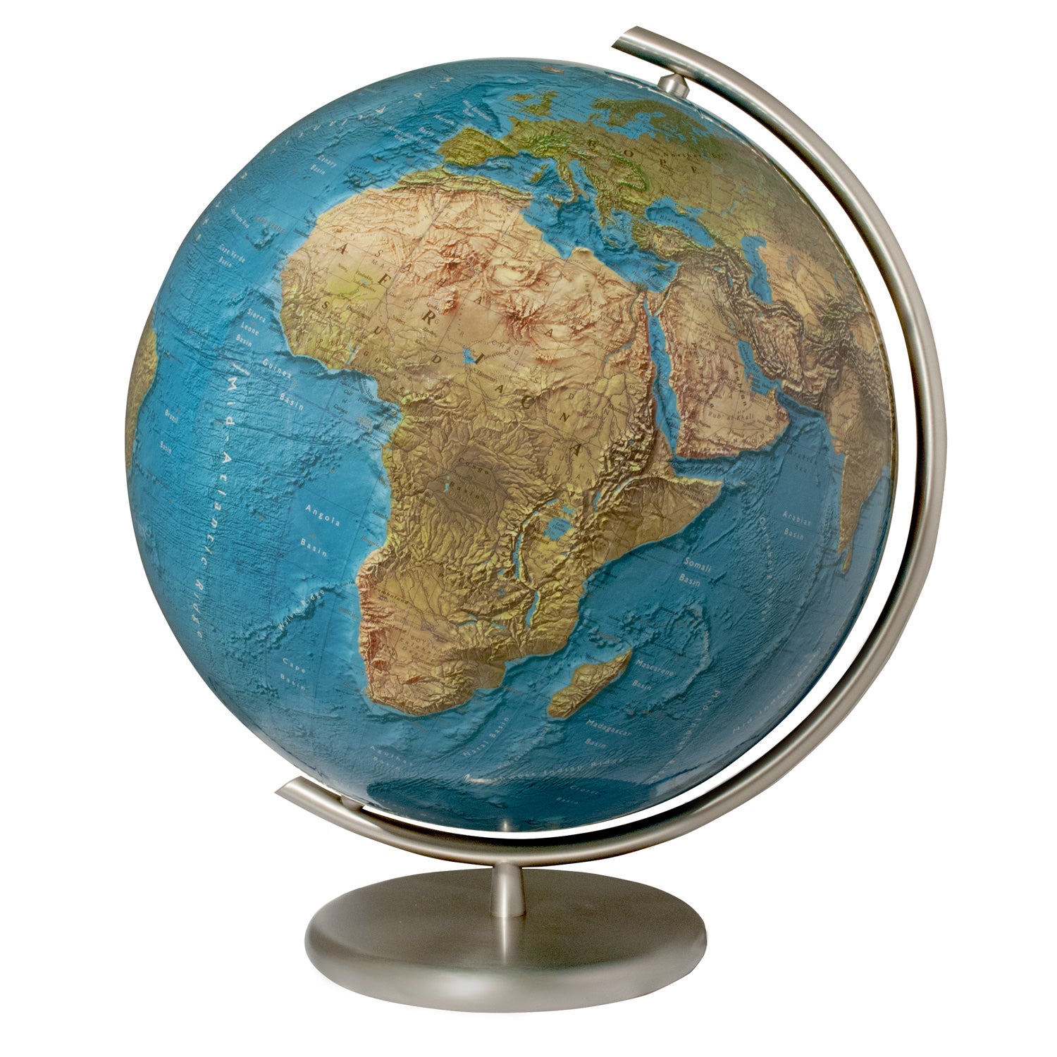 Columbus Stuttgart Illuminated Glass Globe - 16 Inch