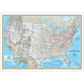 USA Classic Map - Poster Laminated