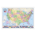 United States (USA) Map with State Flags for Kids Rolled Paper (36" x 24") by Lighthouse Geographics