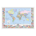 World Map with Country Flags for Kids (36" x 24" Laminated) by Lighthouse Geographics